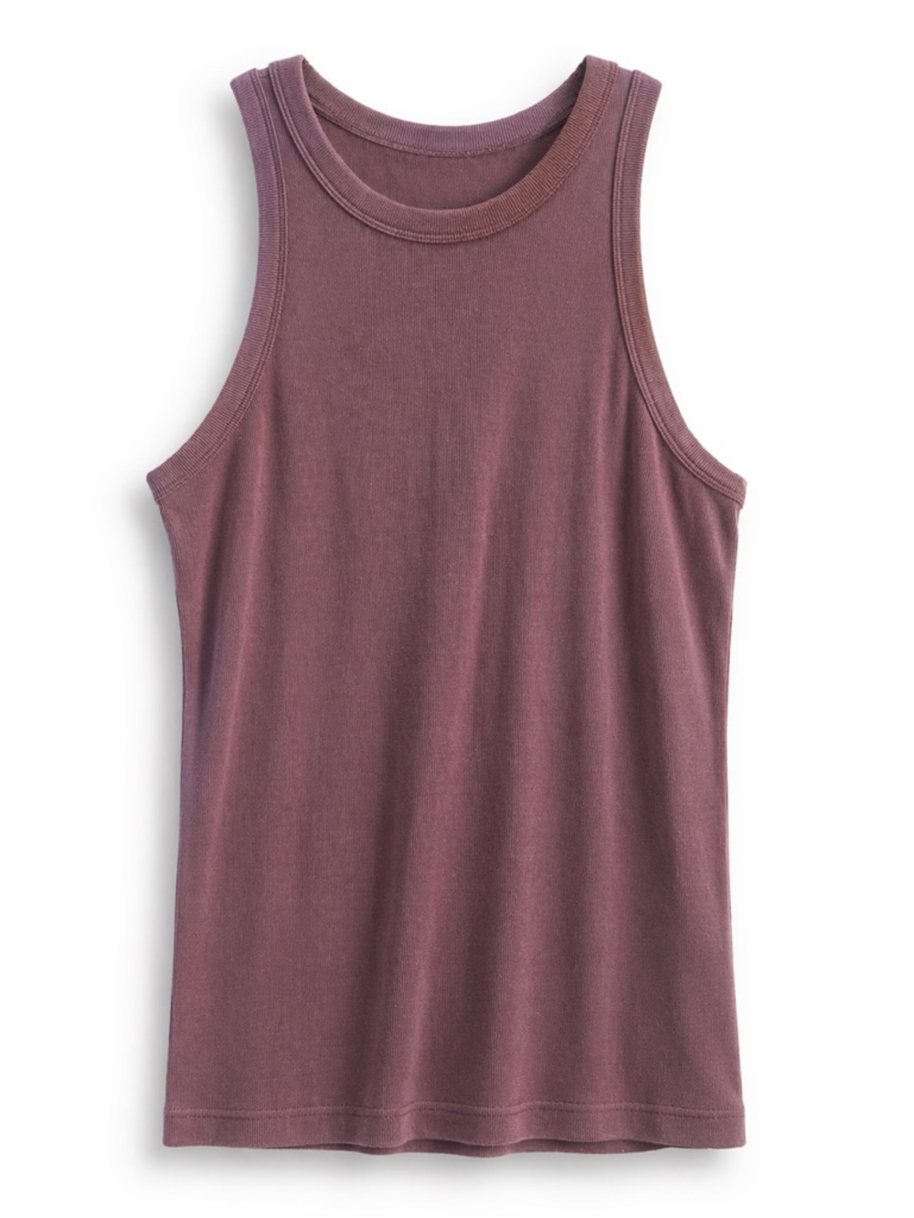A New Day Ribbed Tank Top XXL Fitted Stretch Mauve Sleeveless